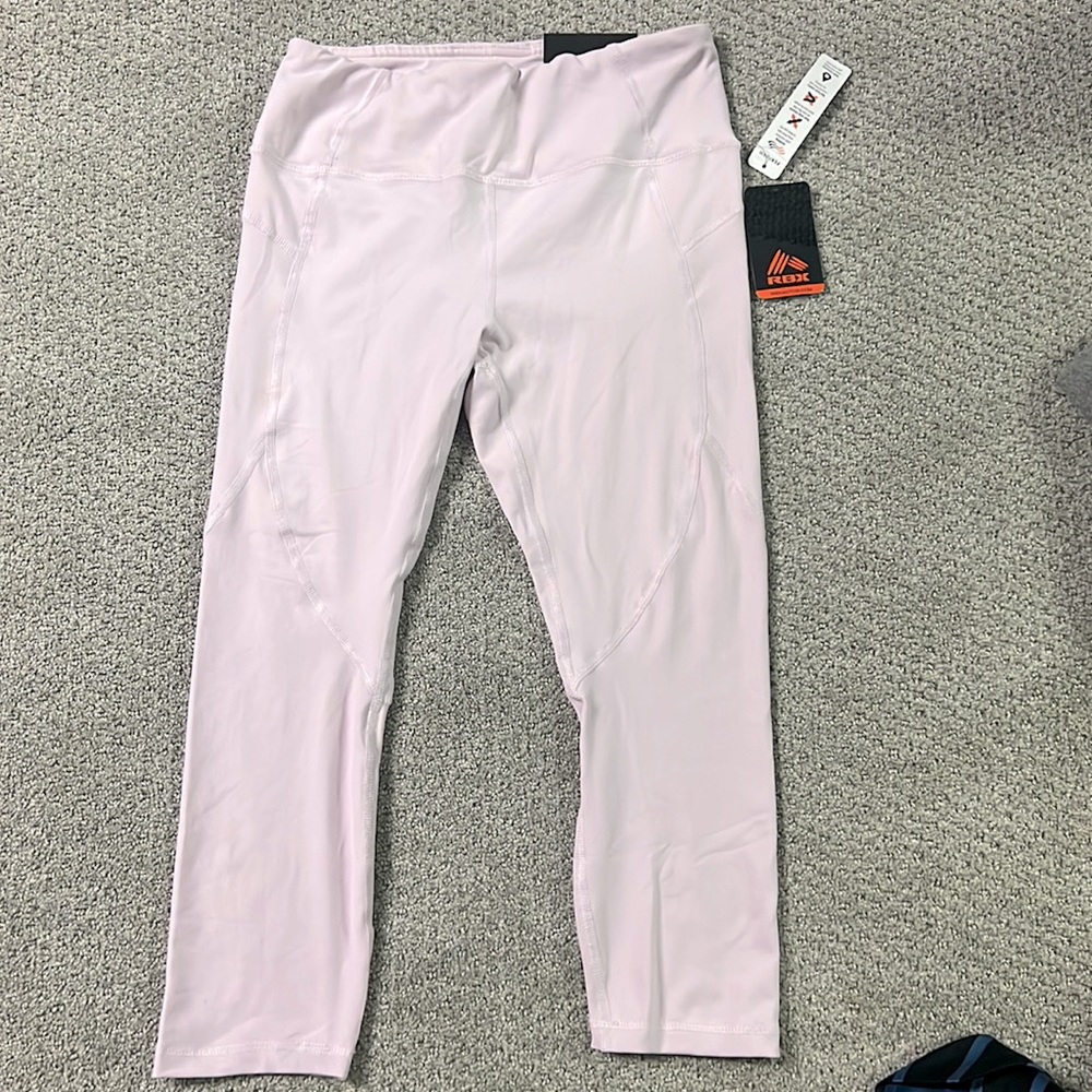 RBX Active Brand Medium Pink Capri Workout Leggings